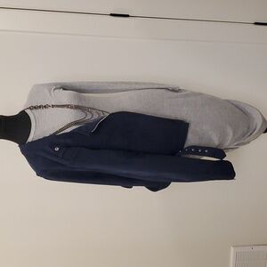 Shop the Look, Brand New Banana Republic Suede jacket, Sweater Dress, Necklace